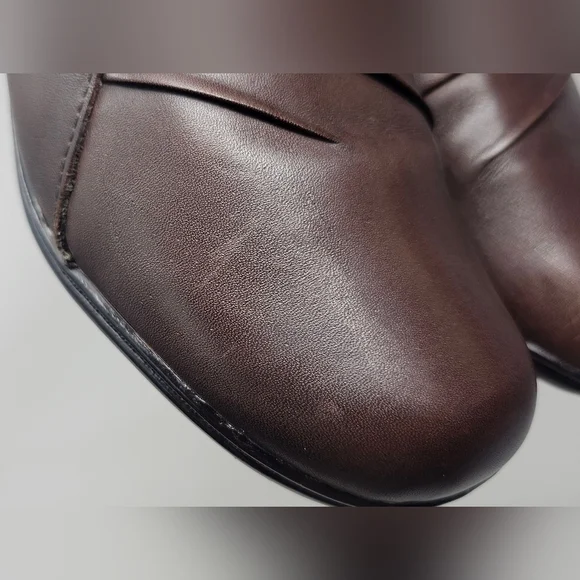 Thom McAn Women's Deidre Brown Leather Casual Comfort Clogs Size 10 - Picture 15 of 16